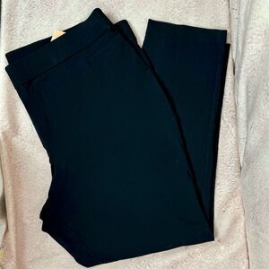 EVRI Plus Size Women's Pull On Black Straight Pants Size 28W Long - NWT